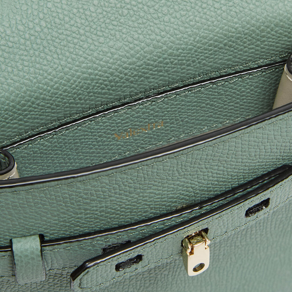Brera B-Tracollina Slim Crossbody Micro Bag - Eucalyptus Green - Vitello VS - Valextra - 3