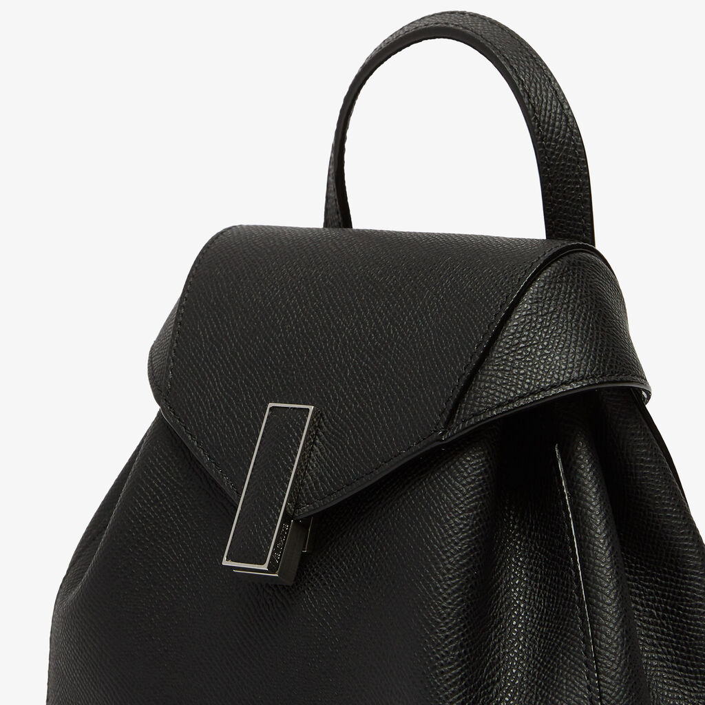 Iside Backpack Mini - Black - Vitello Millepunte Soft - Valextra - 5