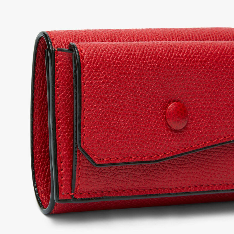 Small Wallet With Coin Holder - Red - Millepunte calf leather - Valextra - 2