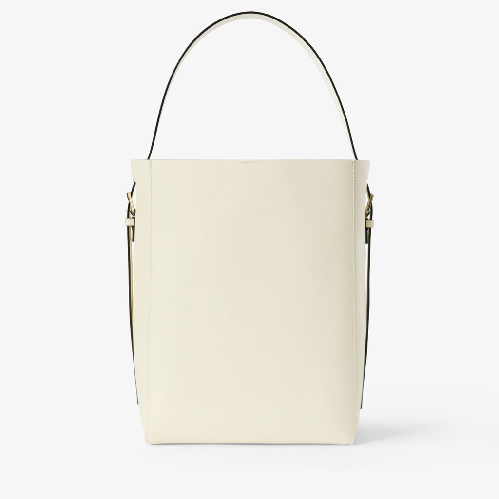 Soft Bucket Medium Bag - Pergamena White - Vitello VS - Valextra - 5