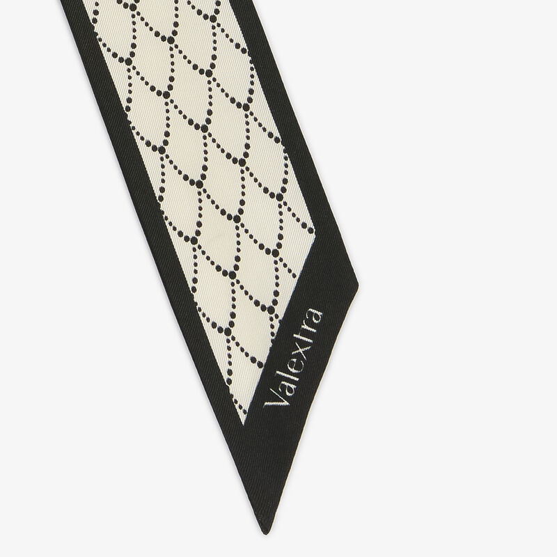 Snake Silk Band - Pergamena White/Black - Silk - Valextra - 2