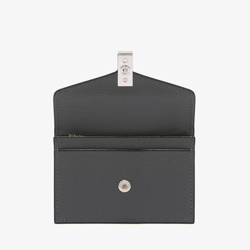 Iside Card Holder - Smokey Grey - Millepunte calf leather - Valextra - 4