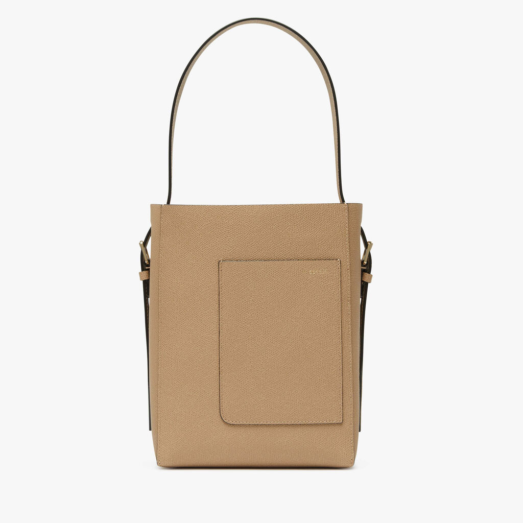 Soft Bucket Mini Bag - Cachemire Beige - Vitello VS - Valextra - 1