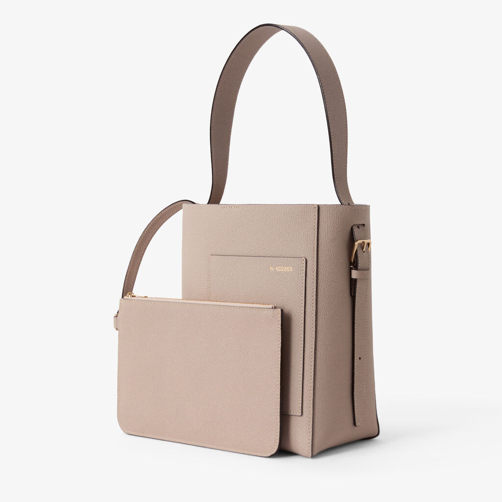 Soft Bucket Mini Bag - Nude Pink - Vitello VS - Valextra - 2