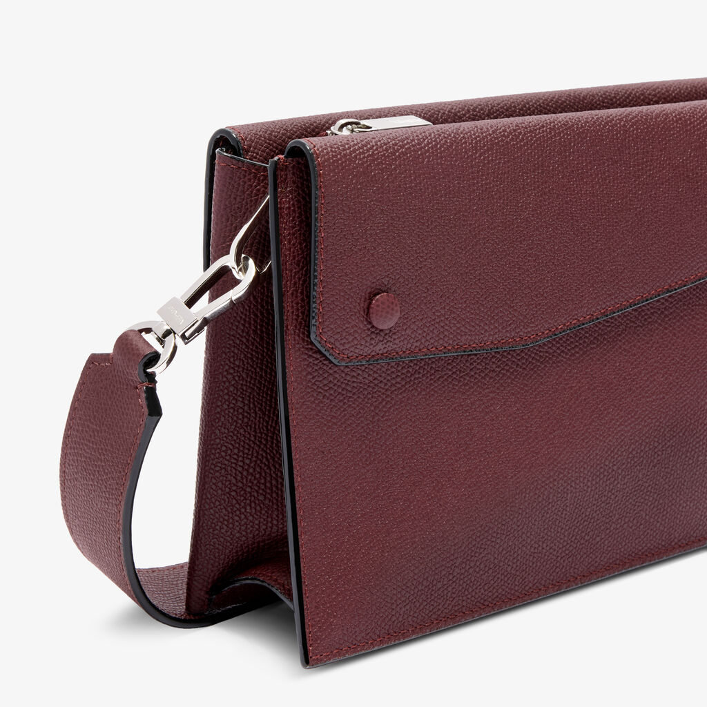 Pocket Crossbody Bag - Claret Red - Millepunte calf leather - Valextra - 4