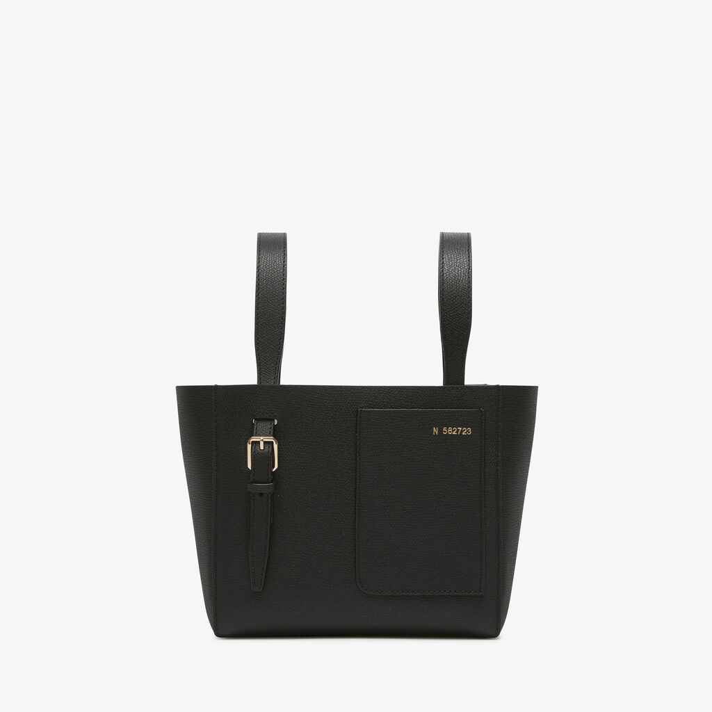 Soft Bucket Micro bag - Black - Vitello VS - Valextra - 1