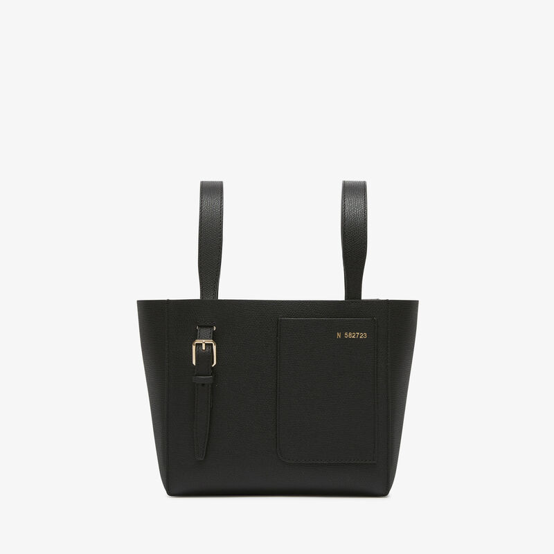 Soft Bucket Micro bag - Black - Millepunte calf leather - Valextra - 1