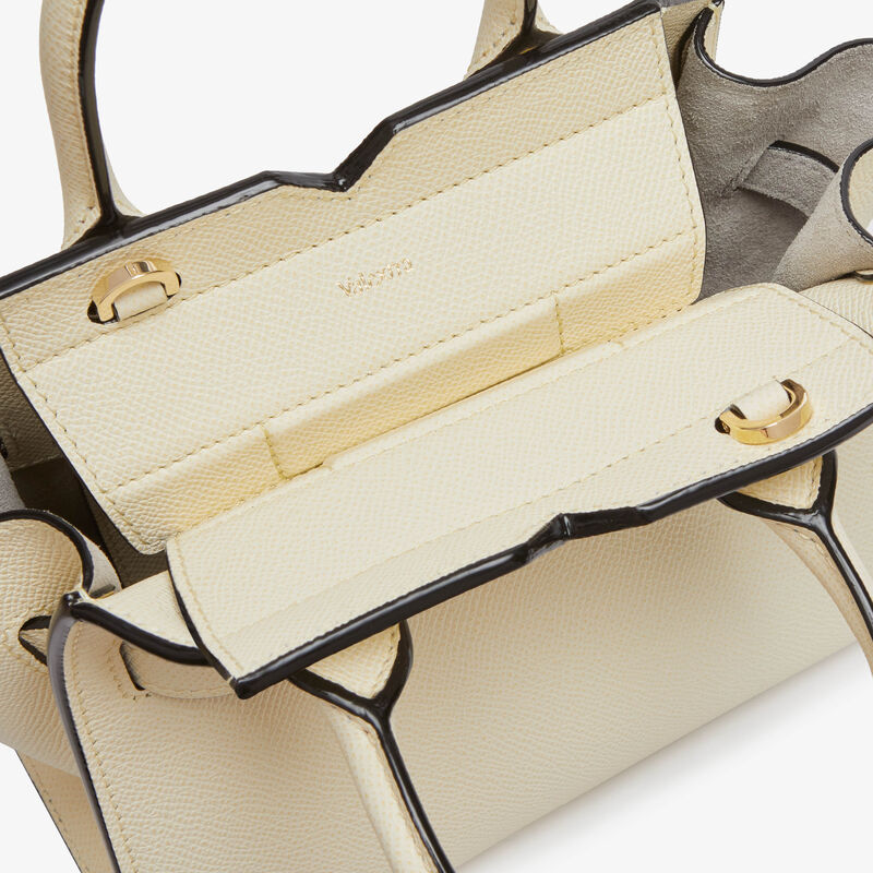 Milano Crossbody Micro Bag - Pergamena White - Millepunte Soft calf leather - Valextra - 5