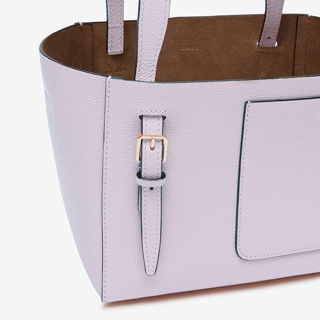 Soft Bucket Micro bag - Wisteria Pink - Vitello VS - Valextra - 3