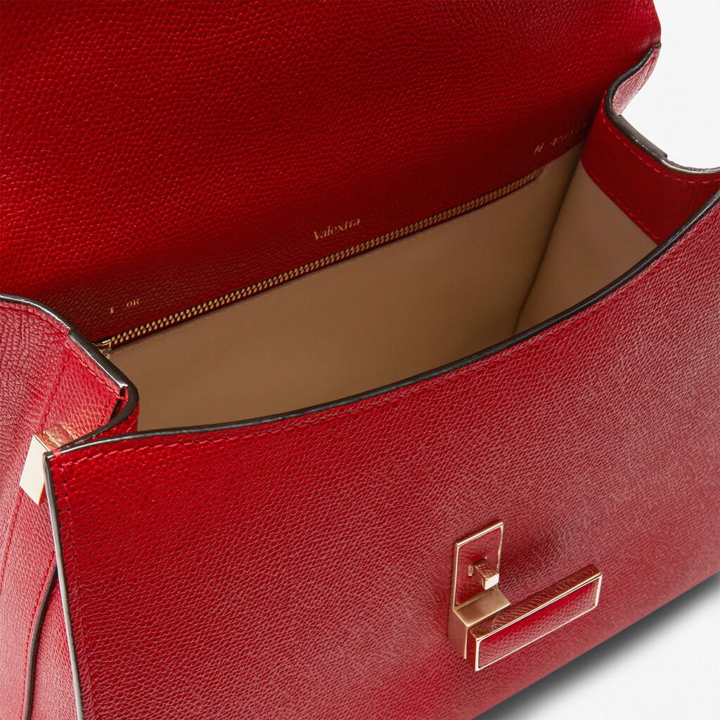 Iside Top handle medium bag - Red - Vitello VS - Valextra - 2