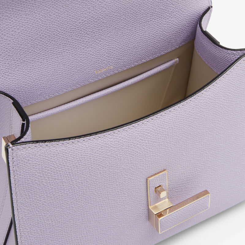 Iside Top Handle Mini Bag - Wisteria Pink - Millepunte calf leather - Valextra - 3
