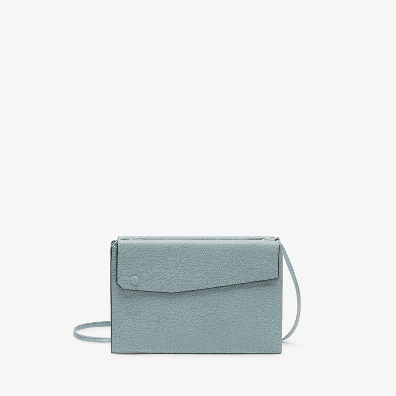 Pocket Slim crossbody bag - Smokey Blue - Millepunte calf leather - Valextra - 1