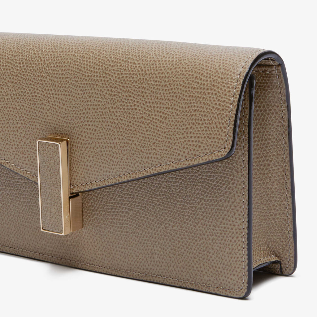 Iside Clutch - Oyster Brown - Vitello VS - Valextra - 4