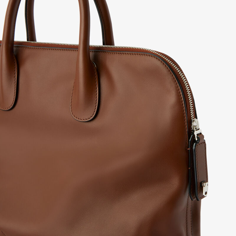MyLogo Sublime Bowling Medium Bag - Chocolate Brown - Sublime smooth leather - Valextra - 3