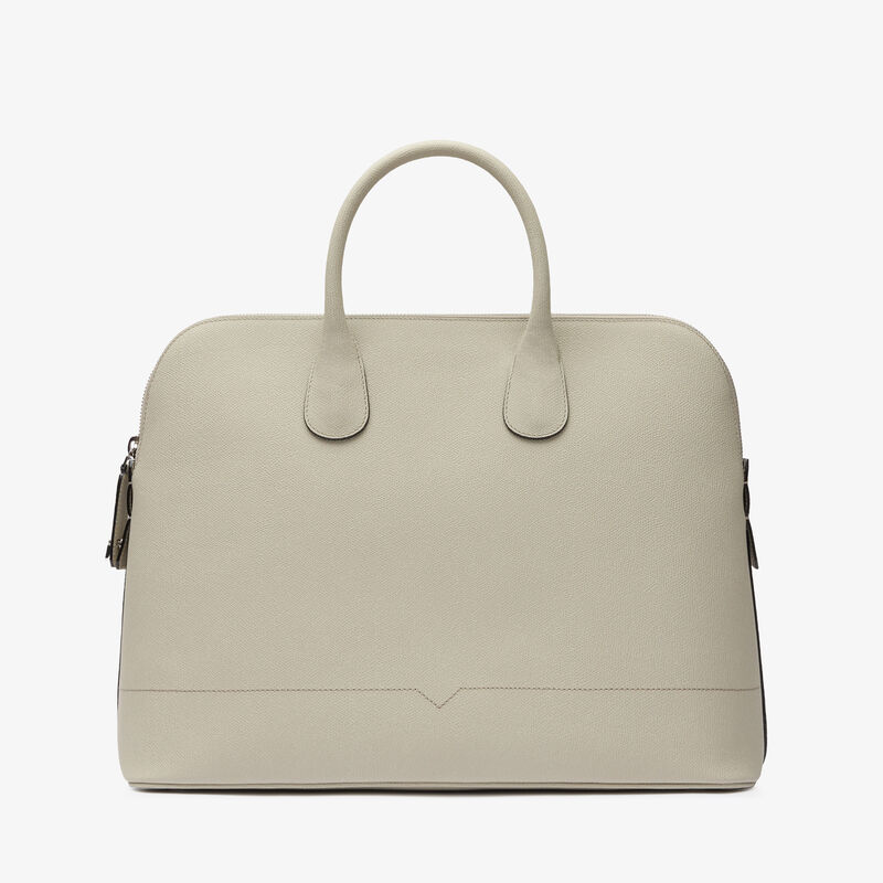 MyLogo Bowling Bag - Linen Grey - Millepunte calf leather - Valextra - 6