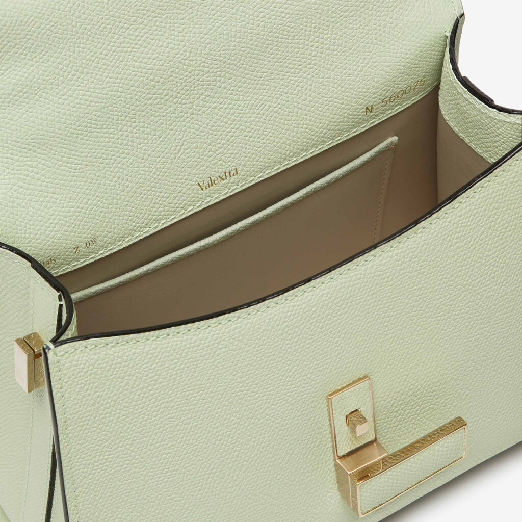 Iside Top Handle Mini Bag - Mint Green - Vitello VS - Valextra - 3