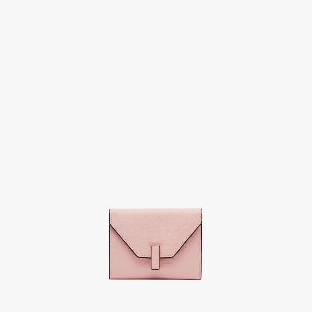 Iside Fold Wallet - Peony Pink - Vitello VS - Valextra - 1