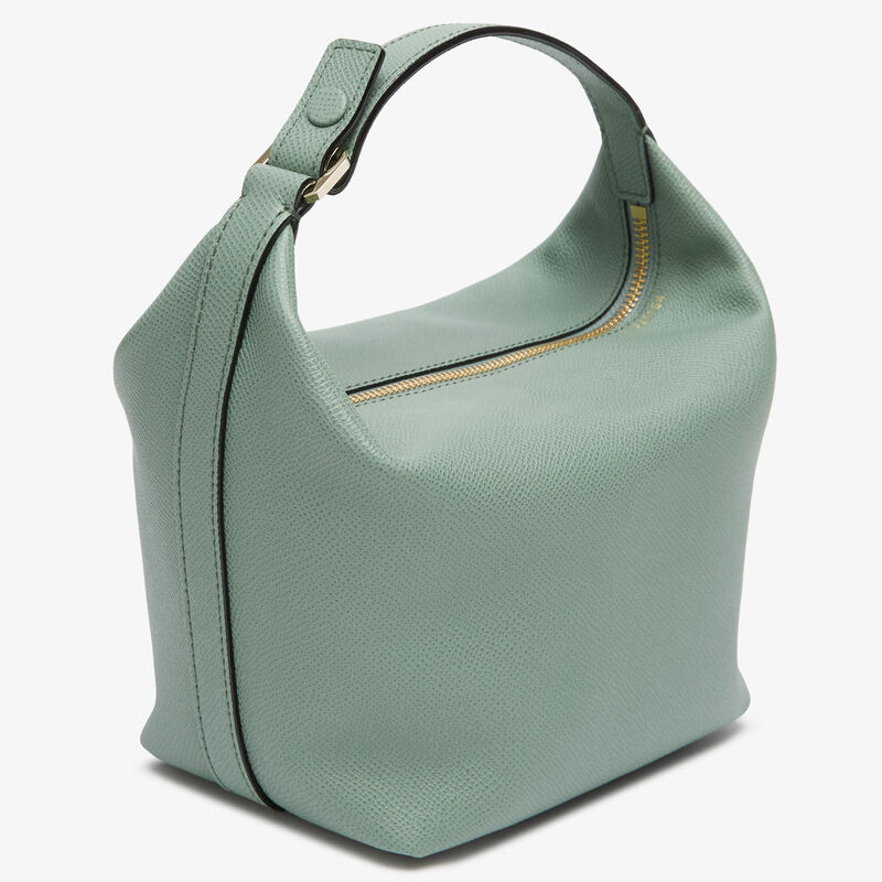 Mochi Top Handle Mini Bag - Eucalyptus Green - Millepunte Soft calf leather - Valextra - 5