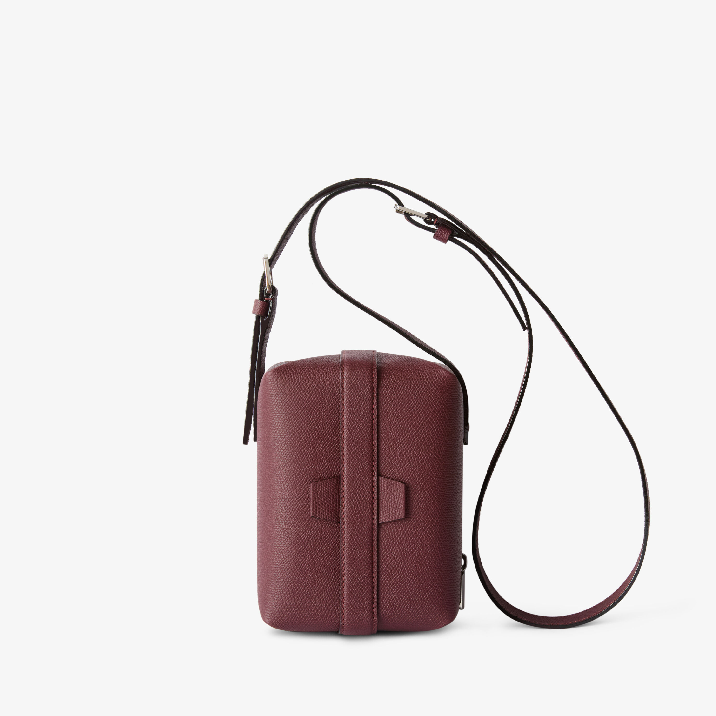 Women's Red Luxury Grained Leather Mini Bag | Valextra Tric Trac