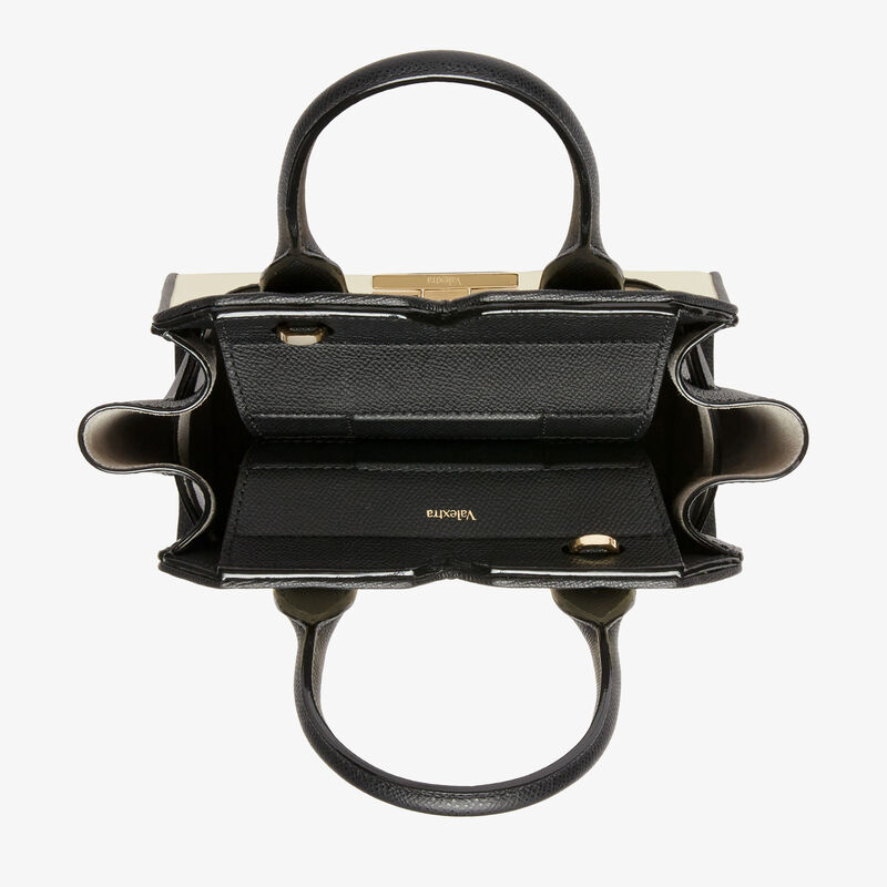 Milano Chiaroscuro Crossbody Micro Bag - Pergamena White/Black - Millepunte Soft calf leather - Valextra - 8