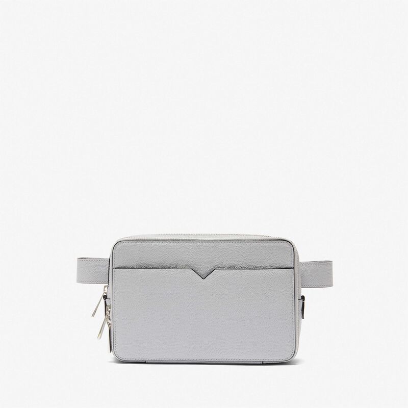 Bum Bag - Stone Grey - Millepunte calf leather - Valextra - 1