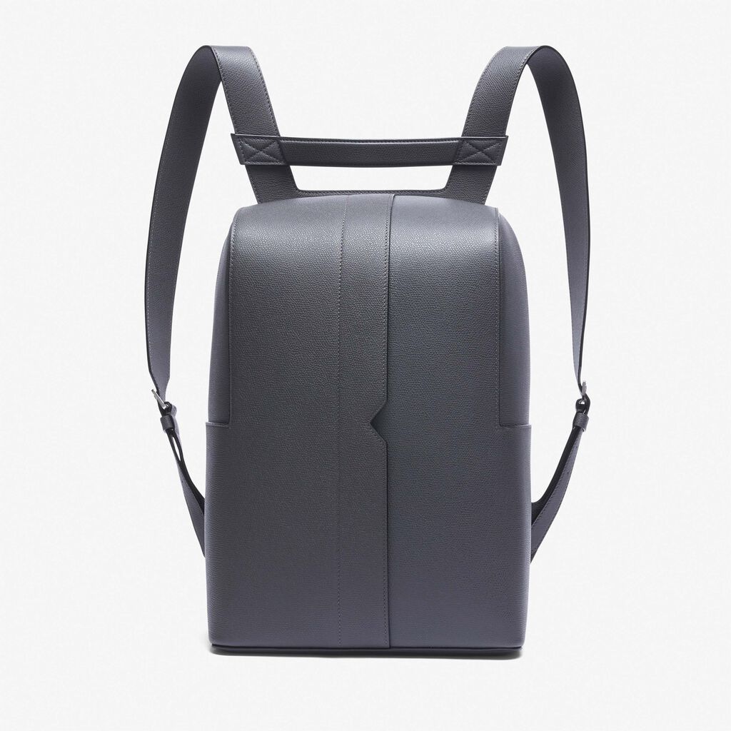 Valextra Valextra V-Line: Zaino da viaggio porta PC in Pelle Grigia