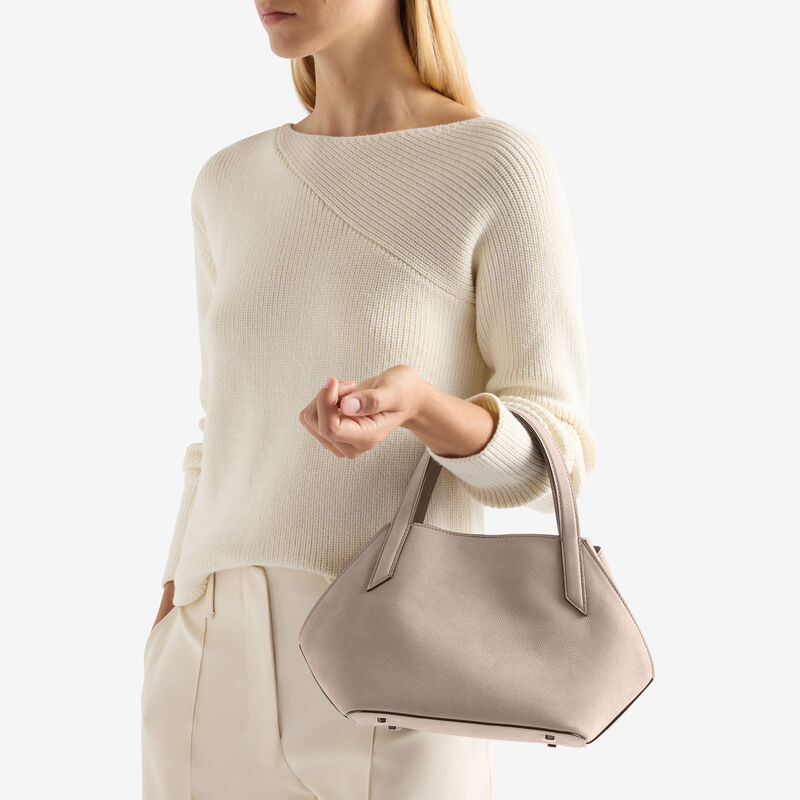 Gio Senso Two Handles Bag - Nude Pink - Millepunte Nubuk Senso Leather - Valextra - 2