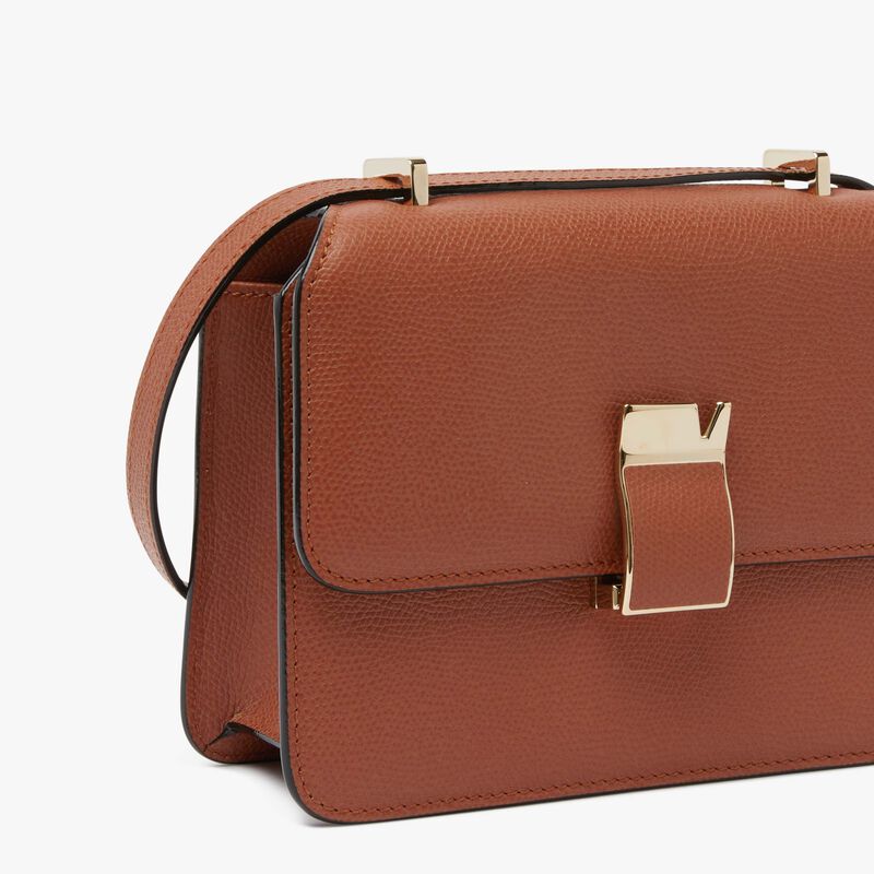 Nolo Crossbody Mini Bag - Gold Brown - Vitello VS - Valextra - 3