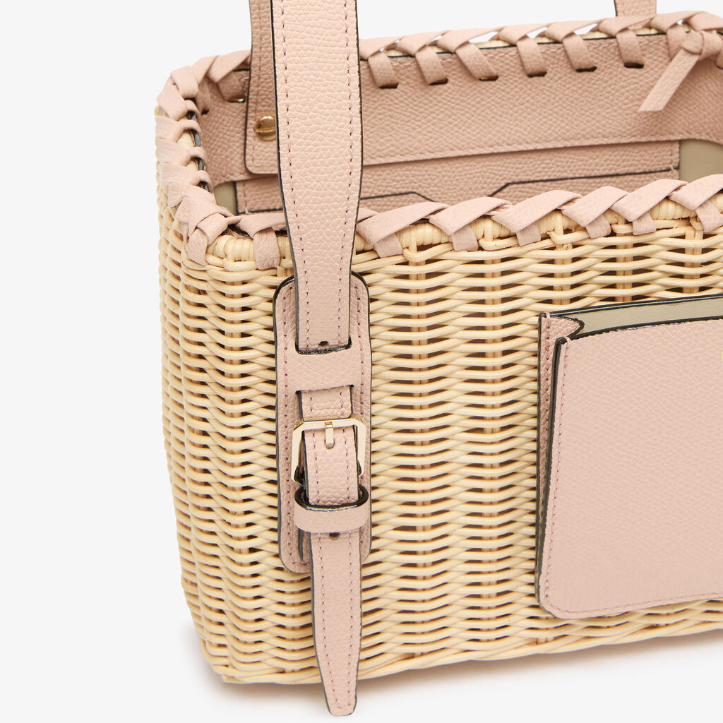 Soft Wicker Bucket Micro Bag - - Midollino/Vitello VS - Valextra - 4