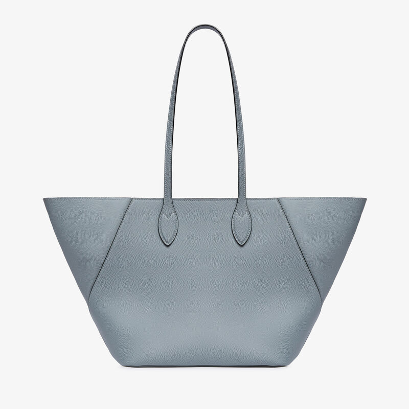 Vivi Shopping Medium Bag - Niagara Blue - Millepunte Soft calf leather - Valextra - 4