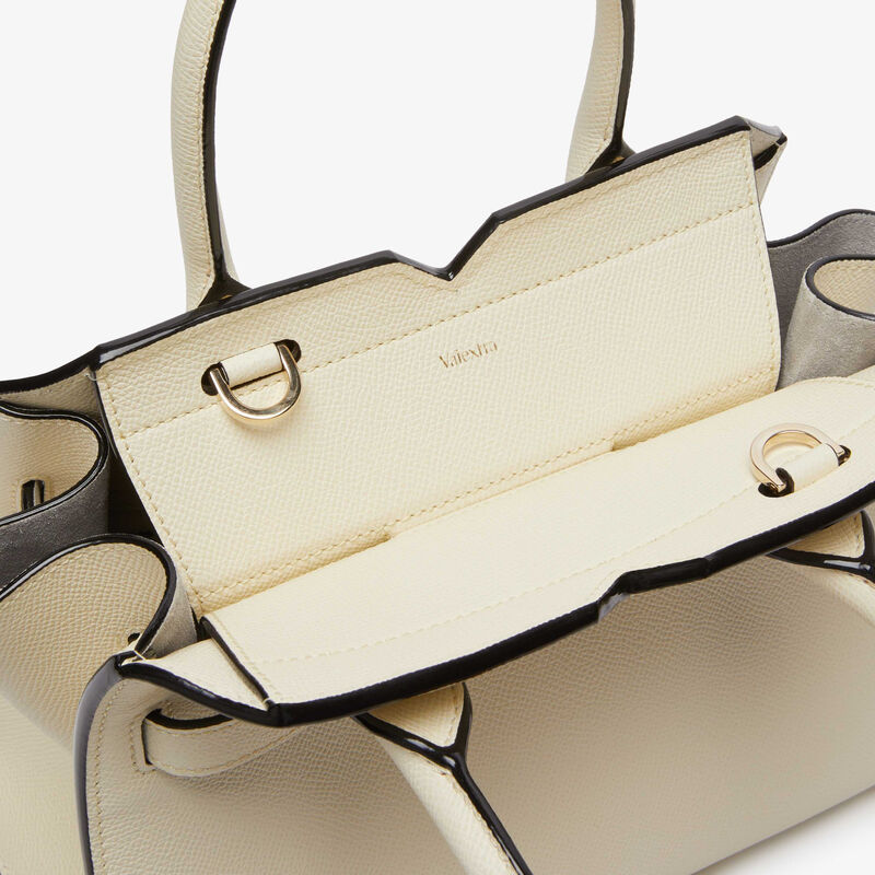 Milano Two Handles Mini Bag - Pergamena White - Millepunte Soft calf leather - Valextra - 4