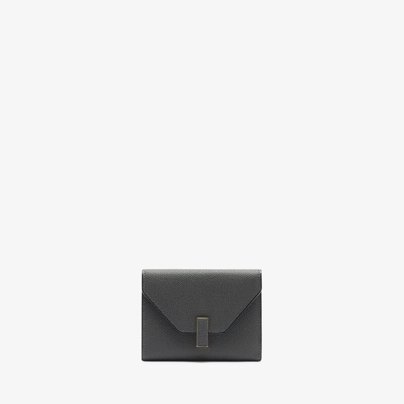 Iside Fold Wallet - Smokey Grey - Millepunte calf leather - Valextra - 1