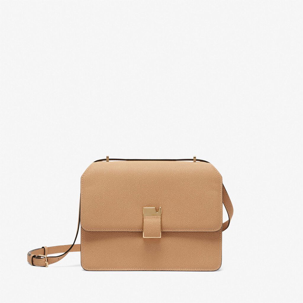 Nolo crossbody medium bag - Cashmere Beige - Vitello VS - Valextra - 1