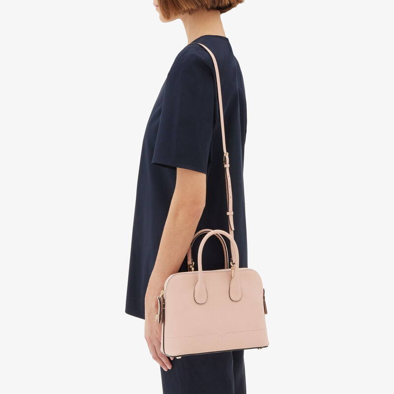 MyLogo Bowling Mini Bag - Bonne Mine Pink - Millepunte calf leather - Valextra - 2