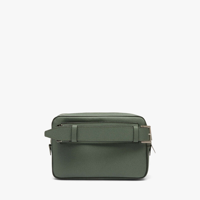 V-Line Bum Bag - Musk Green - Millepunte calf leather - Valextra - 6