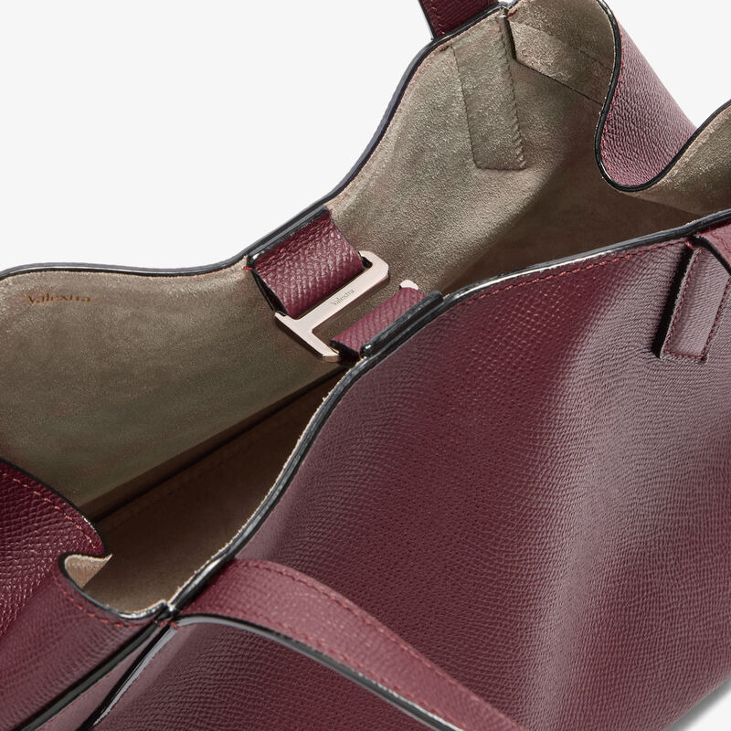 Gio Two Handles Bag - Claret Red - Millepunte Soft calf leather - Valextra - 3