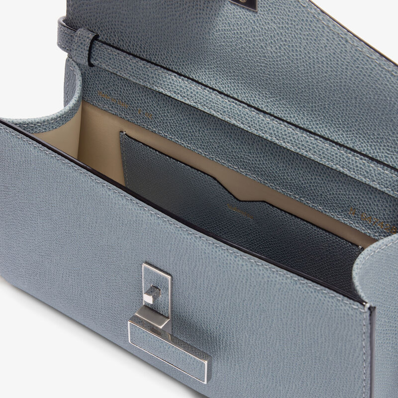 Borsa a Mano Iside T&igrave;n - Blu Niagara - Pelle di vitello Millepunte - Valextra - 4