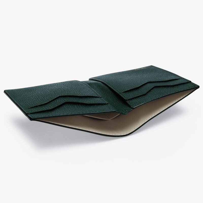 Bifold Wallet 4CC - Valextra Green - Millepunte calf leather - Valextra - 3