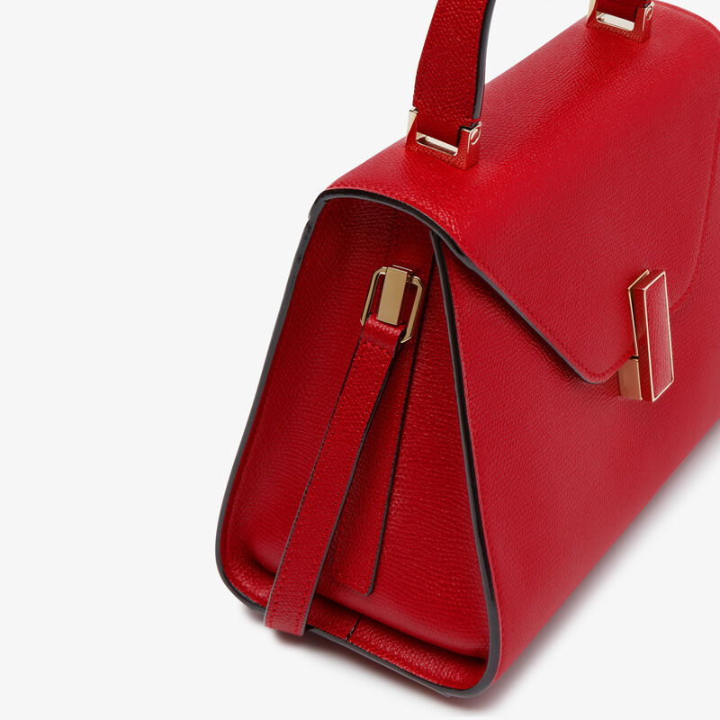 Iside Top handle mini bag - Red - Millepunte calf leather - Valextra - 5