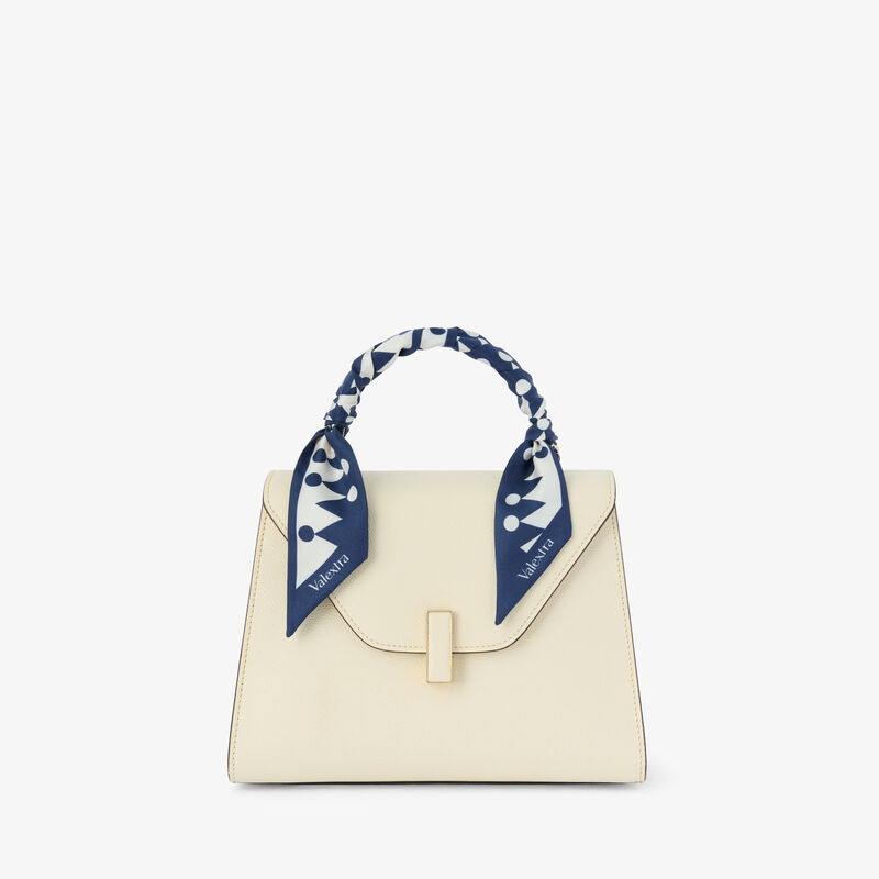 Silk Band Geometric - Sapphire Blue/Pergamena White - Silk - Valextra - 3