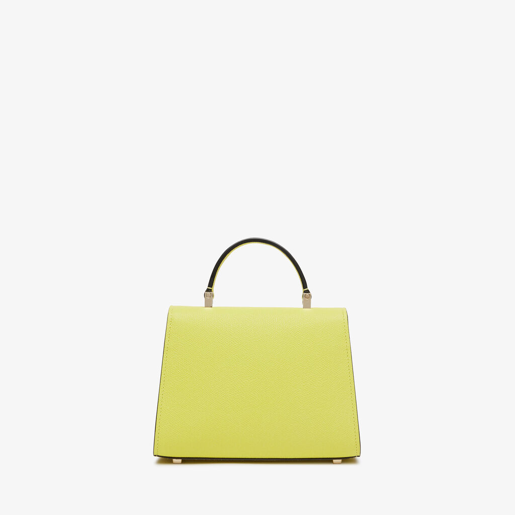 Iside Crossbody Micro Bag - Citrine Yellow - Vitello VS - Valextra - 6