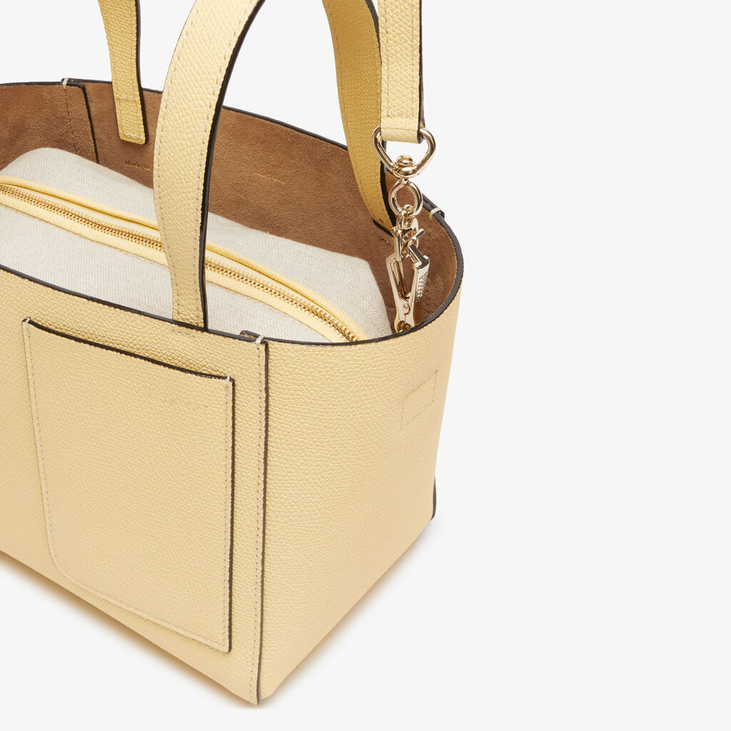 Soft Bucket Micro Bag - Cream Yellow - Vitello VS - Valextra - 3