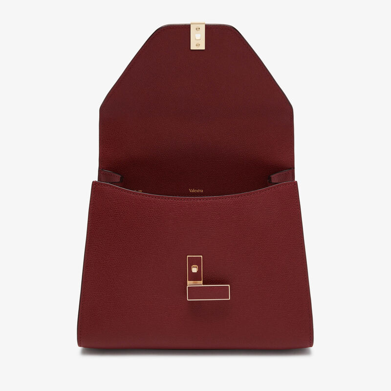 Iside Top handle medium bag - Marasca Red - Millepunte calf leather - Valextra - 7