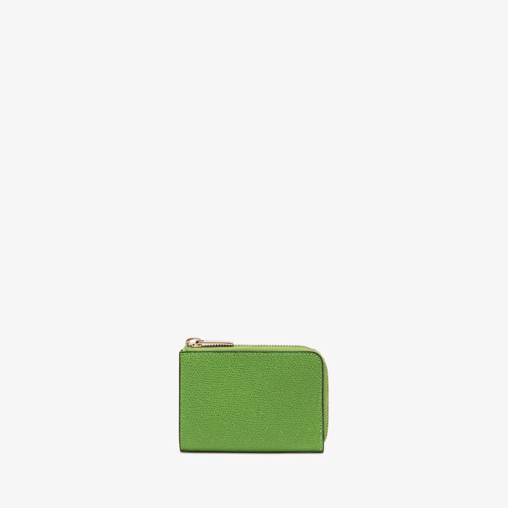 Key Holder Zip Around - Grass Green - Vitello VS - Valextra - 1