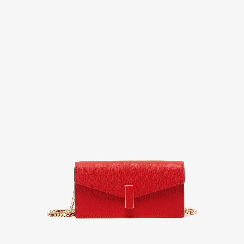 Iside clutch bag - Love Red - Millepunte calf leather - Valextra - 1