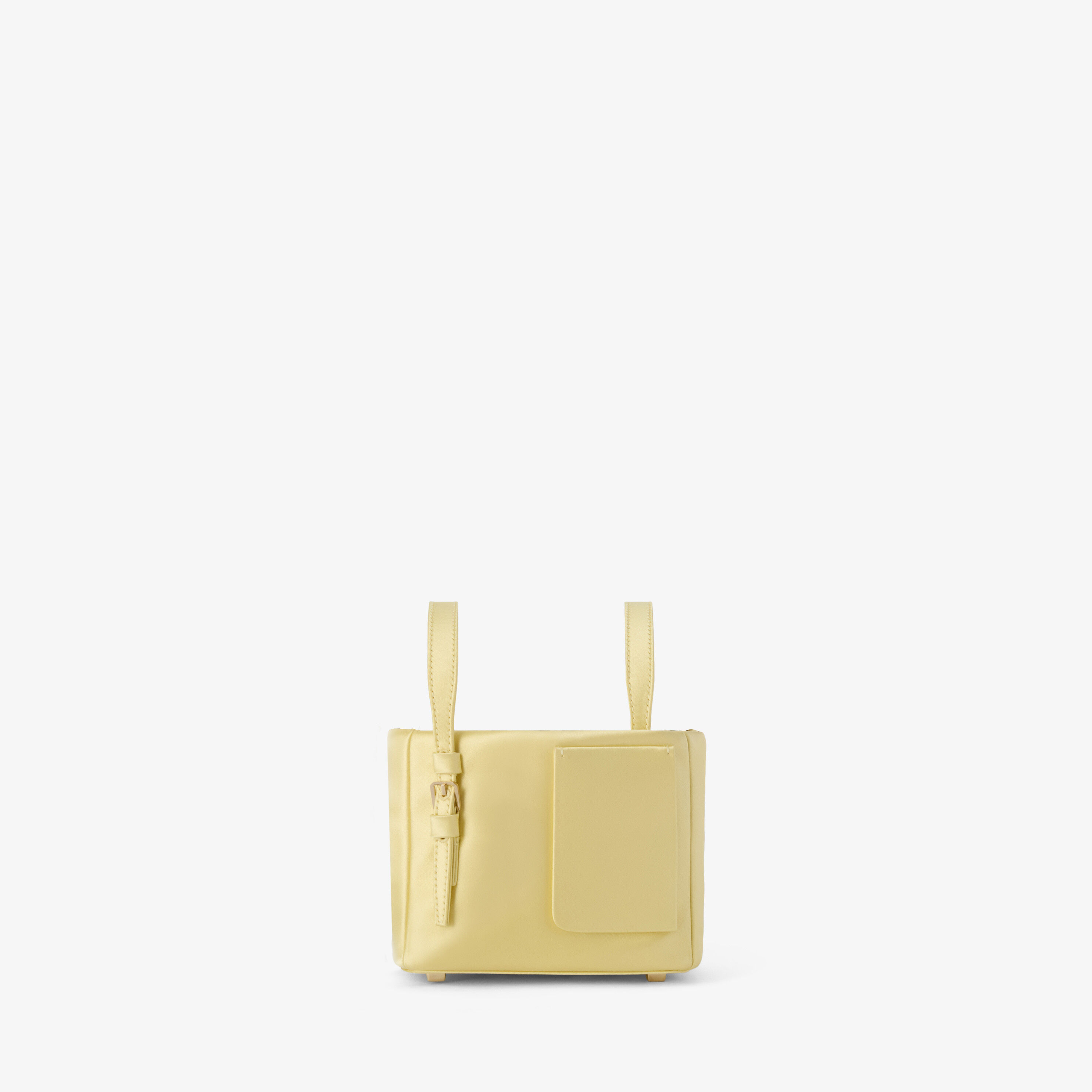 Valextra / バケットバッグ マイクロ イエロー ハンドバッグ Women's Cream Yellow Luxury Satin Bucket Nano Bag | Valextra Soft