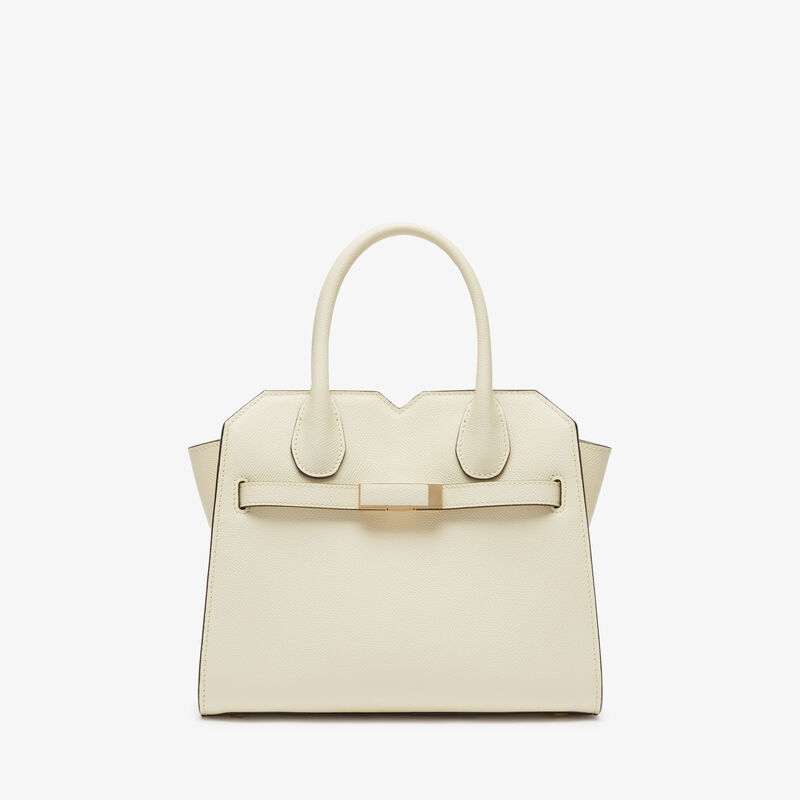 Milano Two Handles Mini Bag - Pergamena White - Millepunte Soft calf leather - Valextra - 1