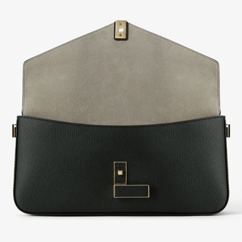 Iside Shoulder Bag - Black - Millepunte calf leather - Valextra - 8