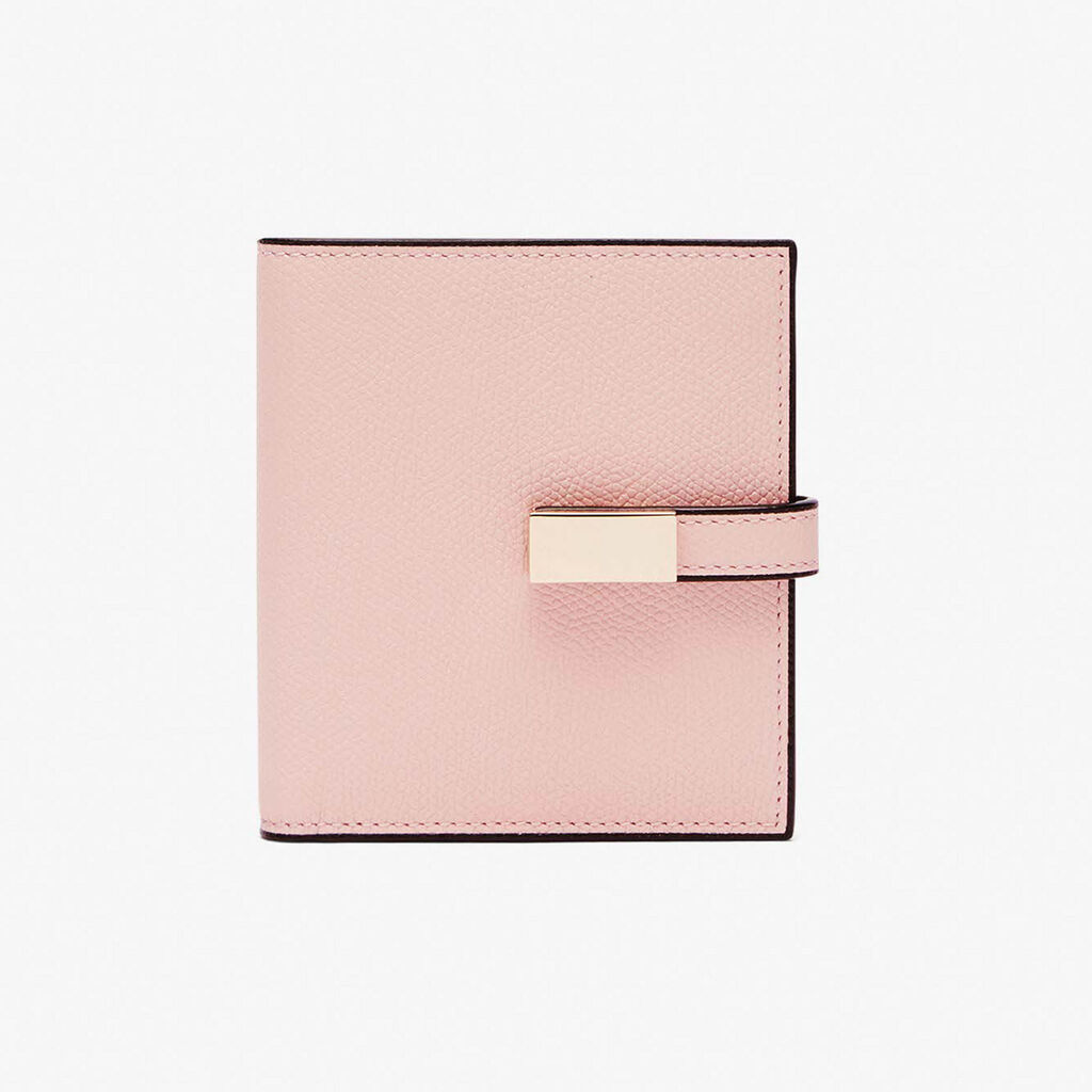 Small Wallet With Coin Purse - Peony Pink - Millepunte calf leather - Valextra - 5