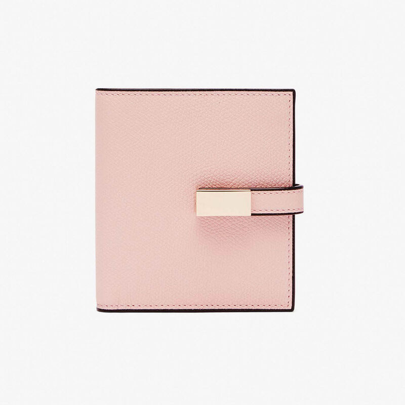 Small Wallet With Coin Purse - Peony Pink - Millepunte calf leather - Valextra - 5
